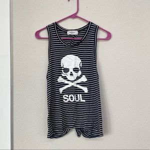 SoulCycle Skull Tank Top w/ Tie Back, Small
